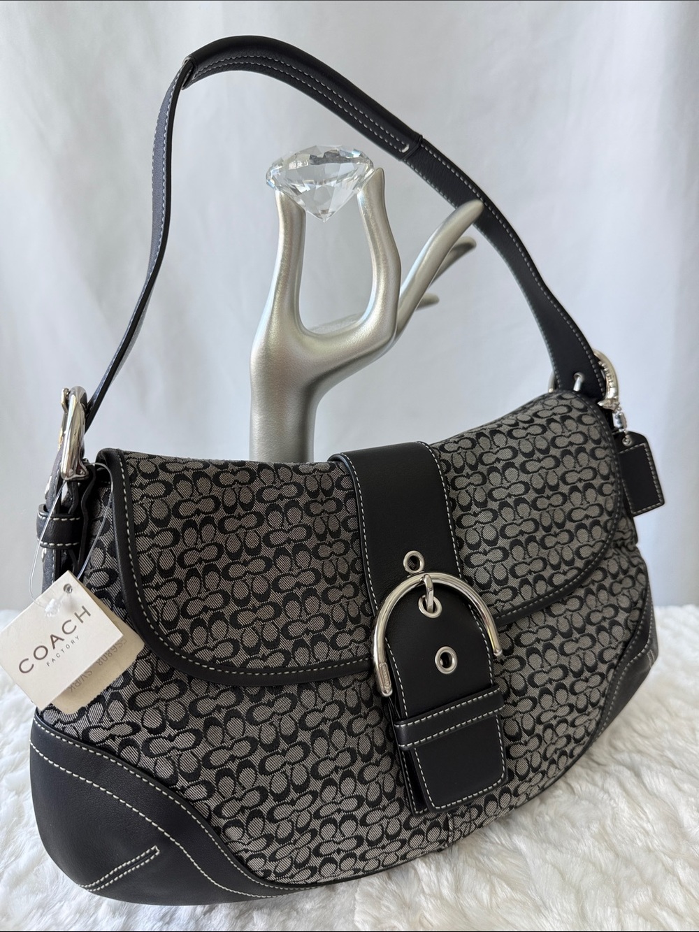Coach Vintage Y2K Minsig Soho Flap Shoulder Bag
